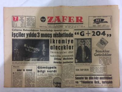 Zafer Gazetesi 7 Şubat 1962 - Bayarın Hücreye Konması Rapora Bağlı GZ73080 - 1