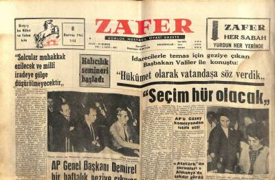 Zafer Gazetesi - 8 Haziran 1965 - Halıcılık Semineri Başladı GZ110442 - 1