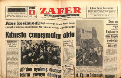 Zafer Gazetesi - 8 Mart 1964 - Kıbrısta Çarpışmalar Oldu GZ110622 - 1