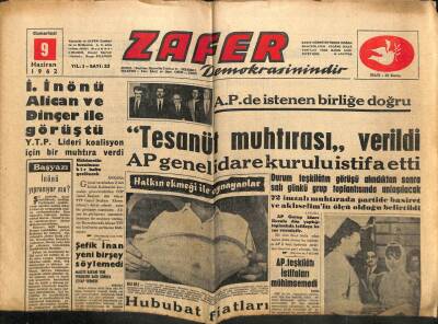 Zafer Gazetesi - 9 Haziran 1962 - Hububat Fiyatları Tatmin Edici Değil GZ110461 - 1