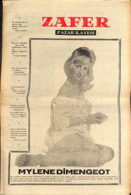 Zafer Gazetesi Pazar Eki - 23 Şubat 1964 - Mylene Dimengeot GZ110390 - 1