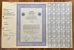 Zafer Lastik Sanayi ve Ticaret Anonim Şirketi Hisse Senedi (1000 Hisse) HSS381 - Gökçekoleksiyon