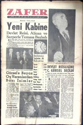 Zafer Milletindir Gazetesi 28 Ekim 1961 - Yeni Kabine Oluşuyor, Devlet Reisliğine Cemal Gürsel Seçildi GZ122374 - 1