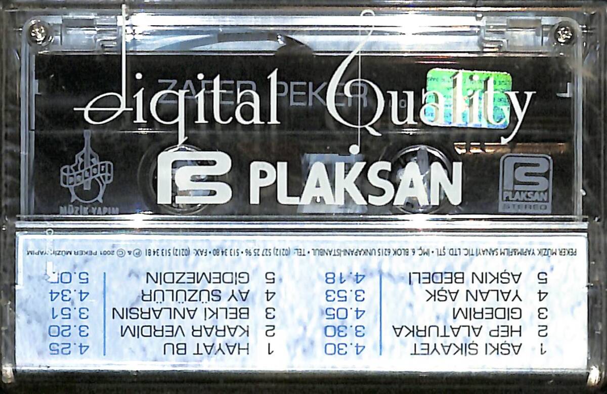 Zafer Peker – 2001 Aşkı Şikayet Kaset (Sıfır Kaset) KST28785 - 2