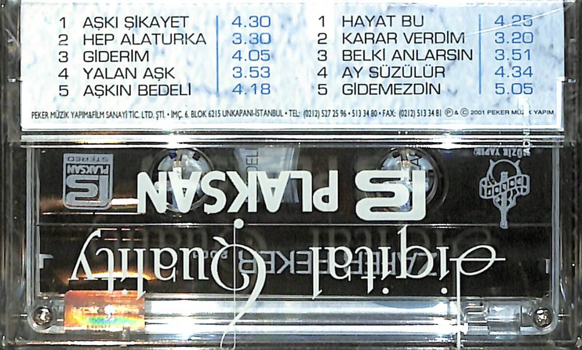 Zafer Peker - 2001 Kaset (Sıfır) KST26978 - 2