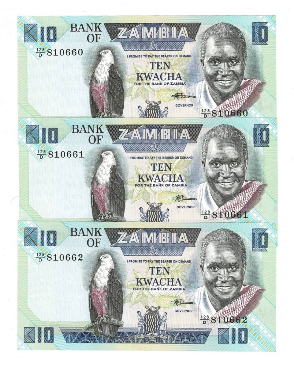 Zambiya 10 Kawacha (1980-88) Seri Takipli ÇİL YKP8416 - 1