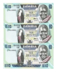 Zambiya 10 Kawacha (1980-88) Seri Takipli ÇİL YKP8416 - 3