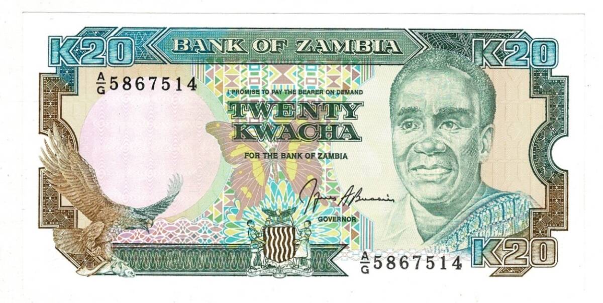 Zambiya 20 Kwacha (1989-91) ÇİL YKP8118 - 1