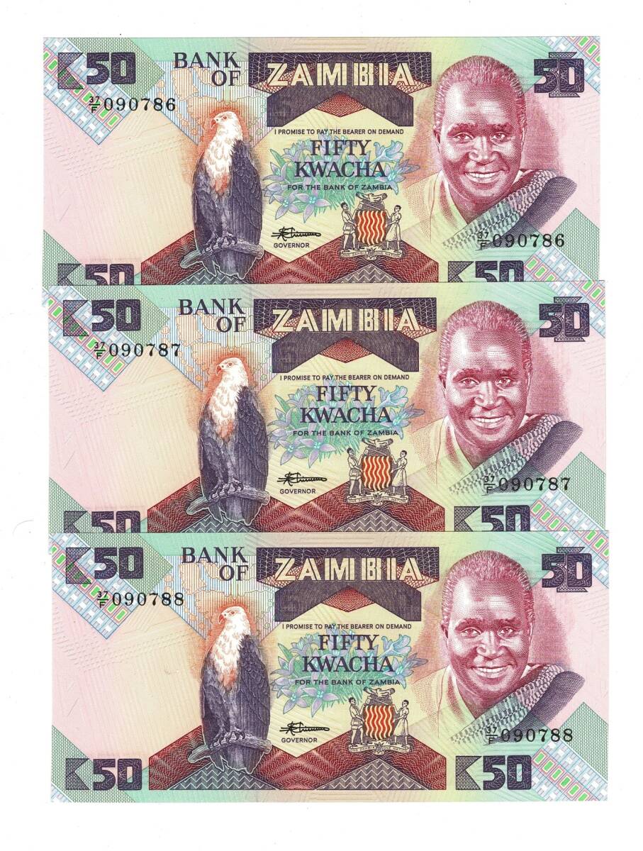 Zambiya 50 Kwacha (1980-88) Seri Takipli ÇİL YKP8420 - 1