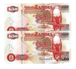 Zambiya 50 Kwacha 2008 ÇİL YKP8424 - 3