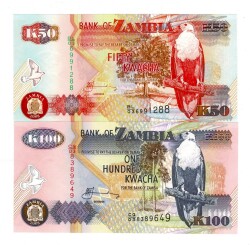 Zambiya 50/100 Kwacha 2008 Set ÇİL YKP8337 - 3