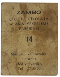 ZAMBO Sakızı Artistler Serisi No 14 Serpil Gül # SKZ1422 - 2