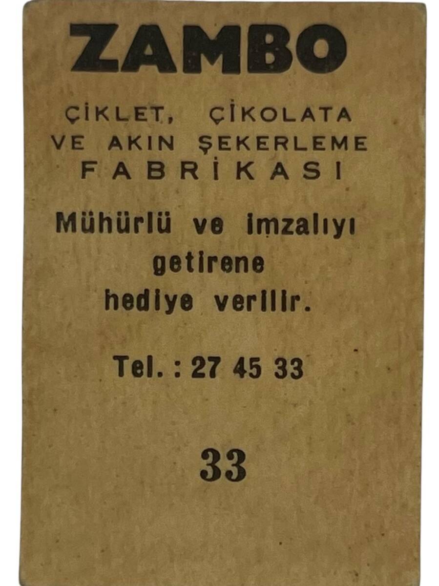 ZAMBO Sakızı Artistler Serisi No 33 Kenan Pars # SKZ1432 - 2