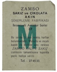 ZAMBO Sakızı Artistler Serisi No 37 ? # SKZ1423 - 2