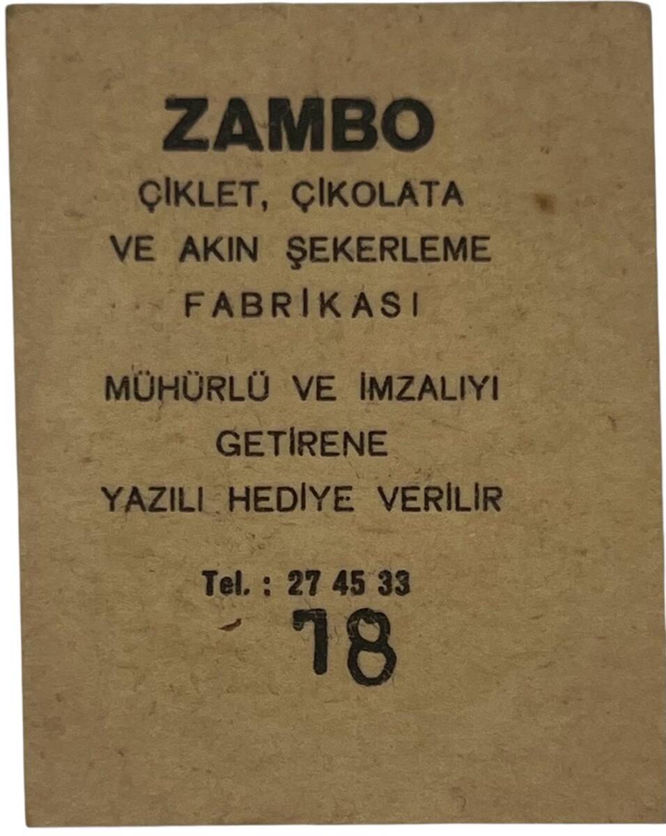 ZAMBO Sakızı Artistler Serisi No 78 Leyla Sayar # SKZ1430 - 2