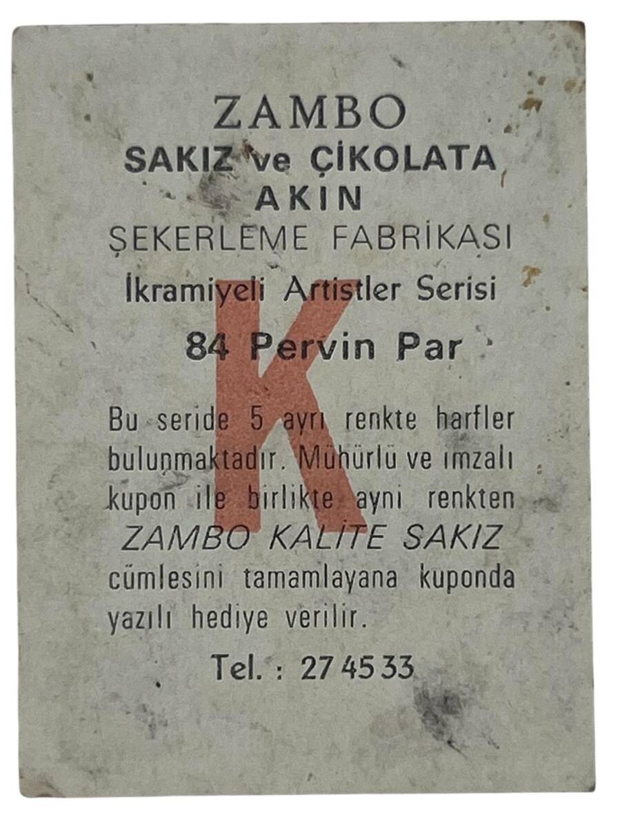 ZAMBO Sakızı Artistler Serisi No Pervin Par # SKZ1437 - 2