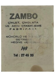ZAMBO Sakızı Kartları No 149 AHMET TARIK TEKÇE # SKZ1628 - 2