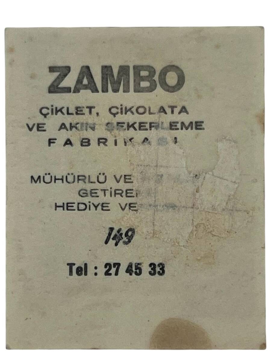 ZAMBO Sakızı Kartları No 149 AHMET TARIK TEKÇE # SKZ1628 - 2
