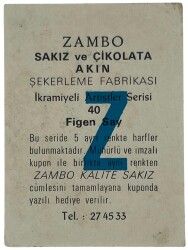 ZAMBO Sakızı Kartları No 40 FİGEN SAY # SKZ1632 - 2