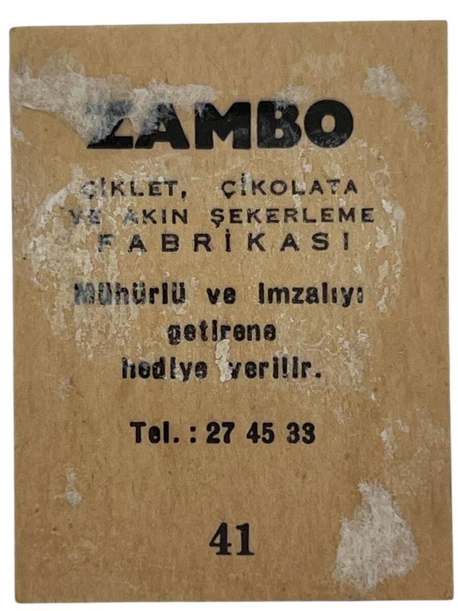 ZAMBO Sakızı Kartları No 41 EDİZ HUN # SKZ1630 - 2