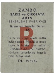 ZAMBO Sakızı Kartları No 55 # SKZ1636 - 2