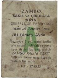 ZAMBO Sakızı Kartları No 81 BİRSEN AYDIN # SKZ1637 - 2