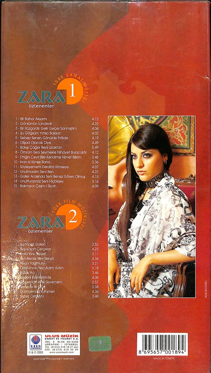 Zara - Özlenenler CD (İkinci El) CD5468 - 3