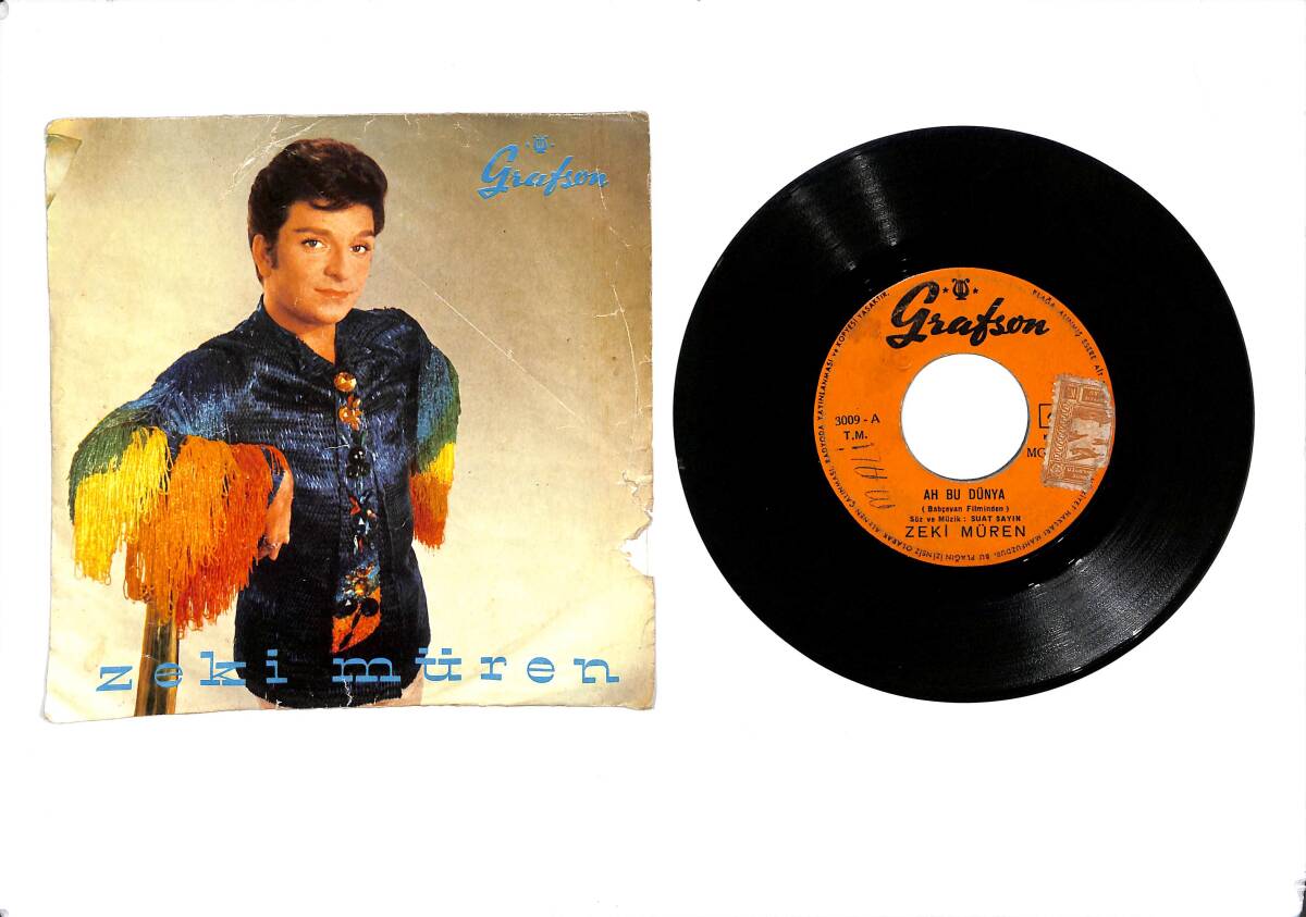 Zeki Müren – Ah Bu Dünya & O Kara Gözlere Leylam 45'lik Plak (10/7.5) PLK27261 - 1