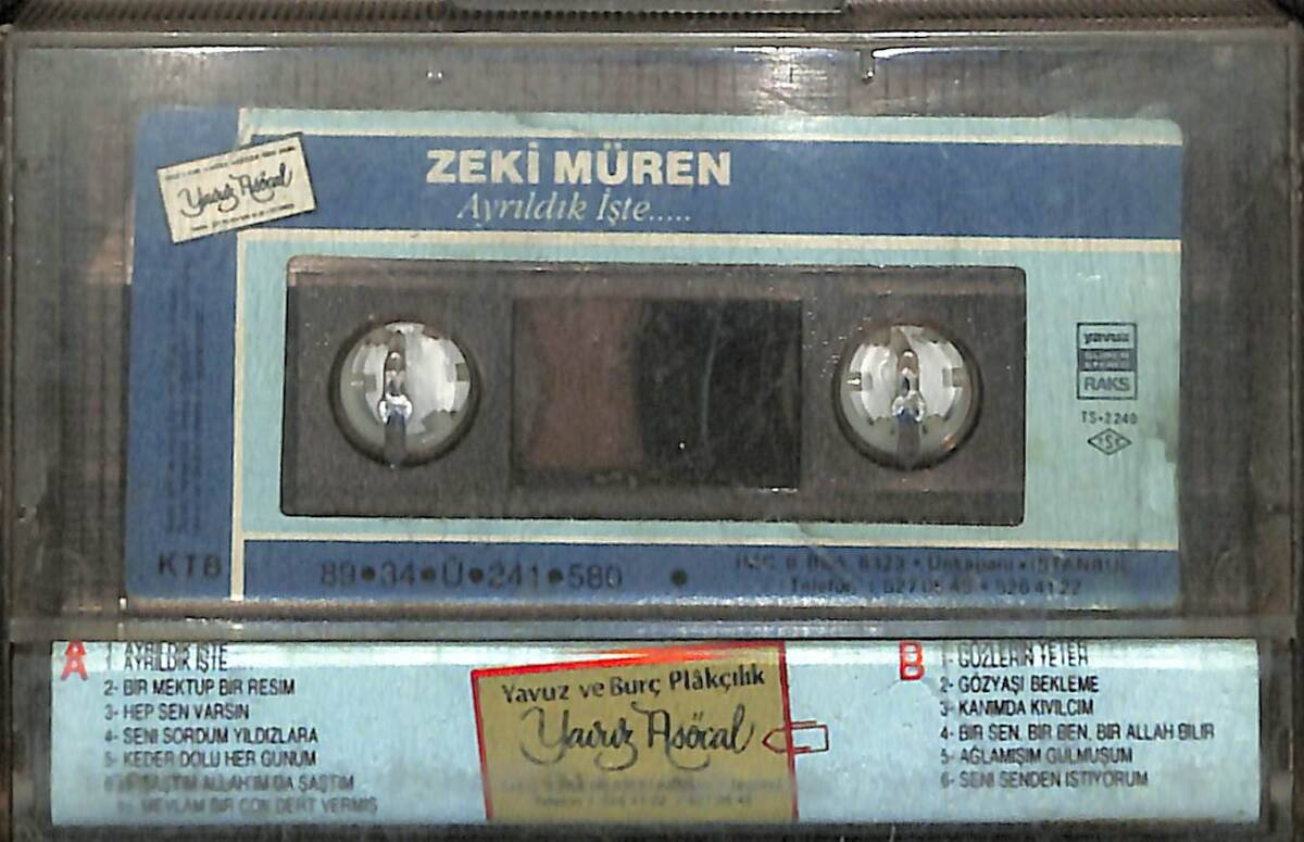 Zeki Müren - Ayrıldık İşte... Orijinal Kaset (İkinci El) KST30361 - 2