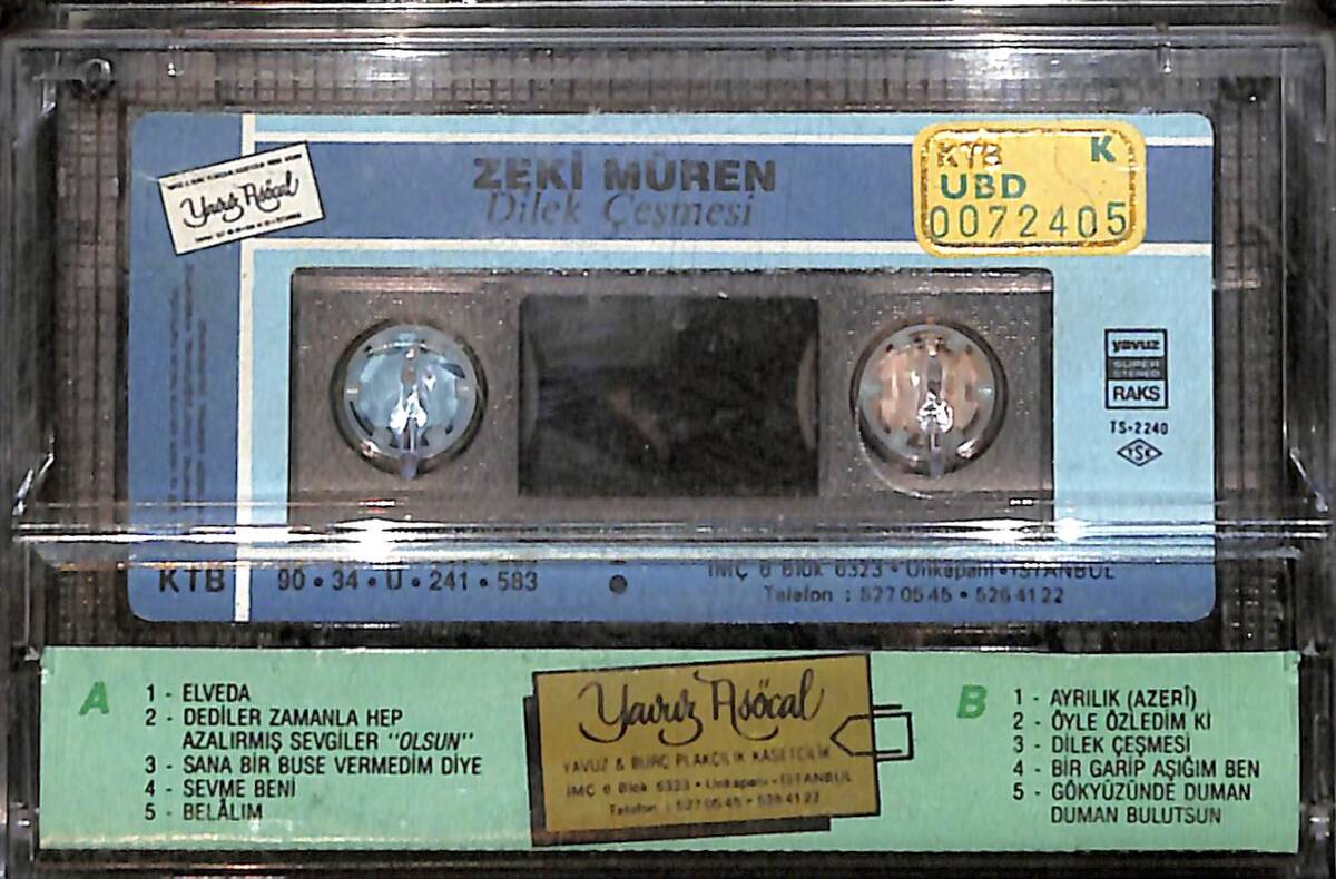 Zeki Müren - Dilek Çeşmesi Orijinal Kaset (İkinci El) * Sarı Bandrol - Kâğıt Baskı * KST31127 - 2