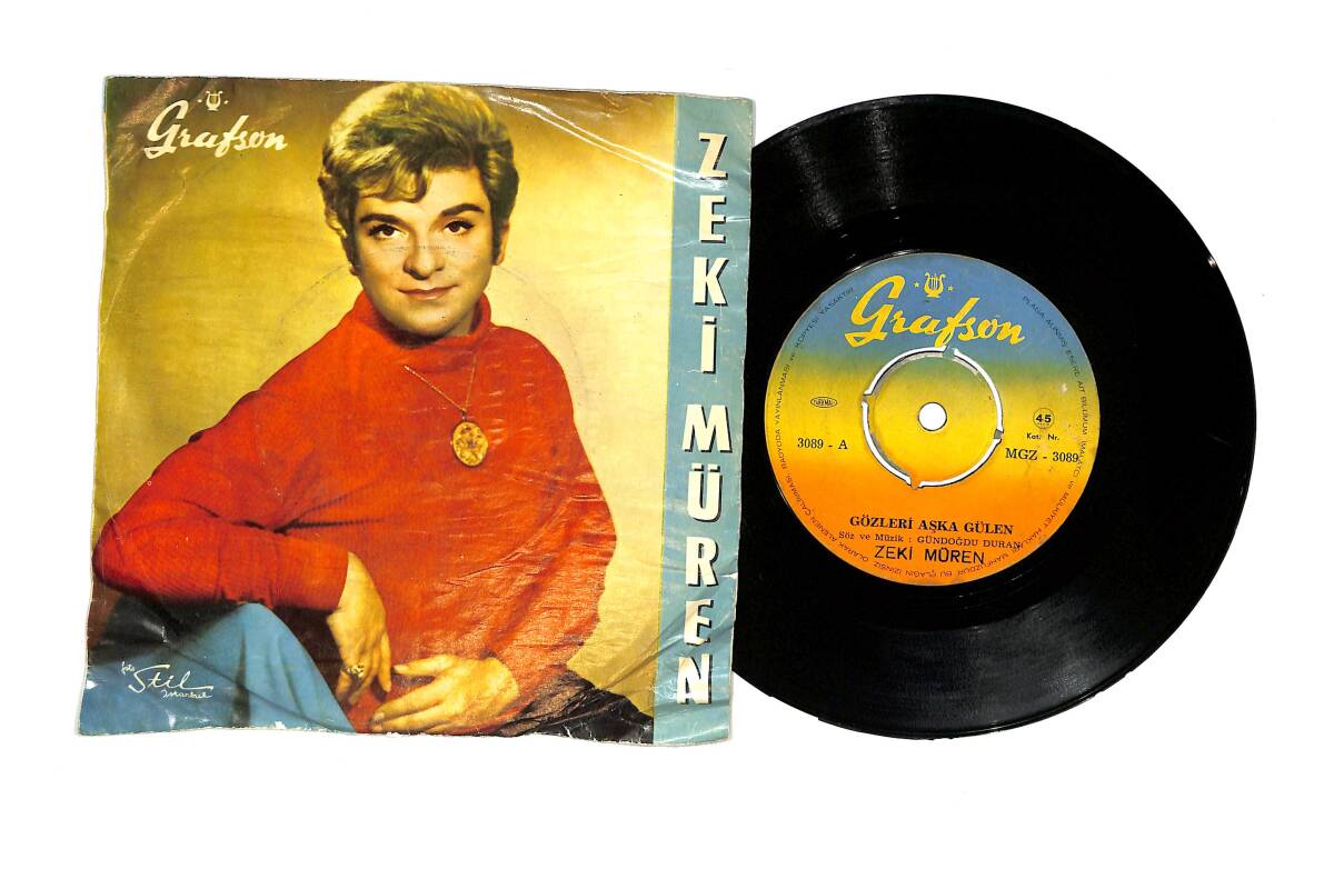 Zeki Müren – Gözleri Aşka Gülen / Ömrüm Seni Sevmekle Nihayet Bulacaktır 45’lik Plak (10/7.5) PLK26955 - 1