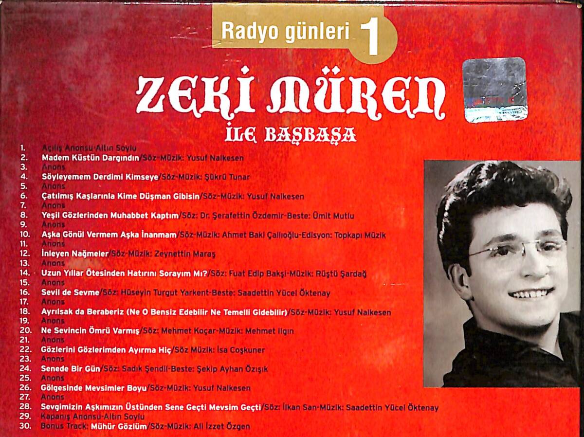 Zeki Müren İle Başbaşa (Radyo Günleri 1) CD (İkinci El) CD4654 - 3