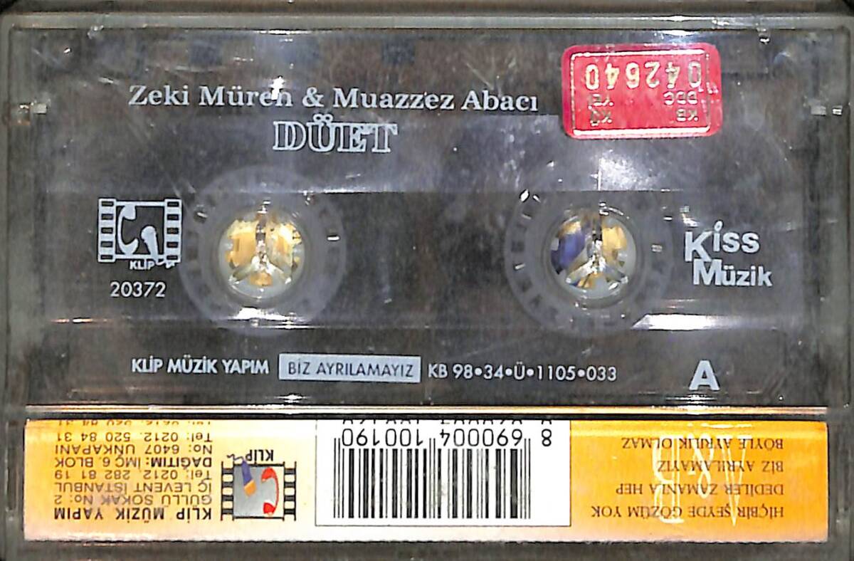 Zeki Müren / Muazzez Abacı - Düet Kaset (İkinci El Kaset) KST29075 - 2