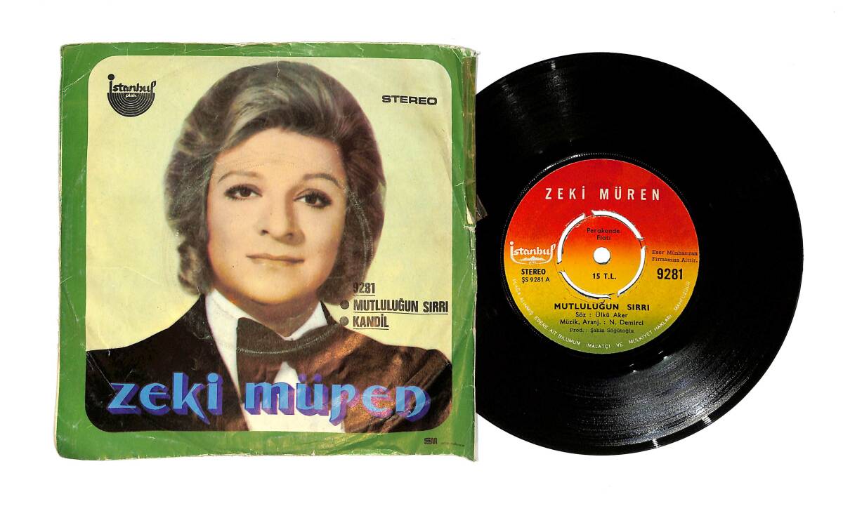 Zeki Müren – Mutluluğun Sırrı / Kandil 45’lik Plak (10/8) PLK26959 - 1