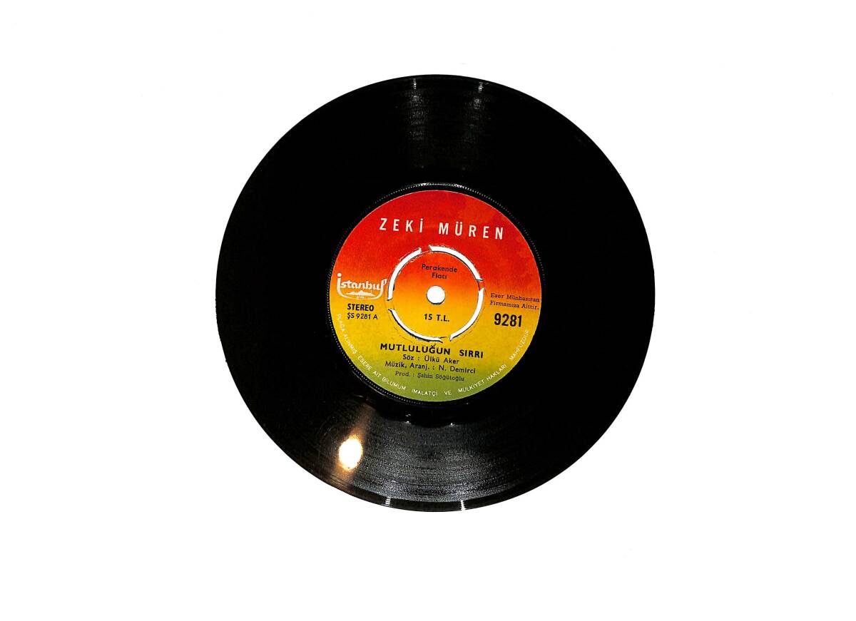 Zeki Müren – Mutluluğun Sırrı / Kandil 45’lik Plak (10/8) PLK26959 - 3