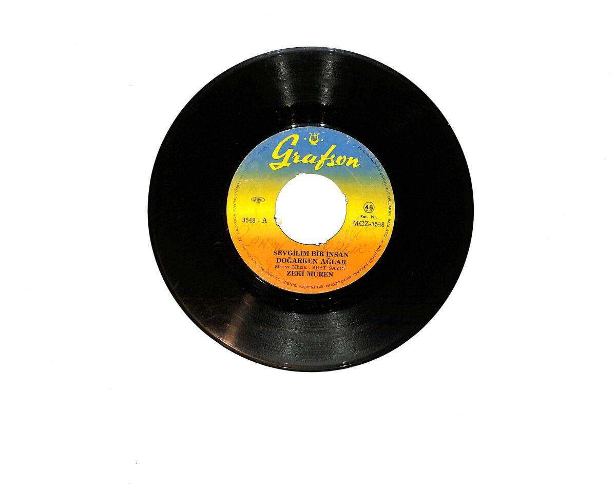 Zeki Müren – Sevgilim Bir İnsan Doğarken Ağlar / Sen Aşk Nedir Bilmezsin 45'lik Plak (10/7.5) PLK27029 - 1