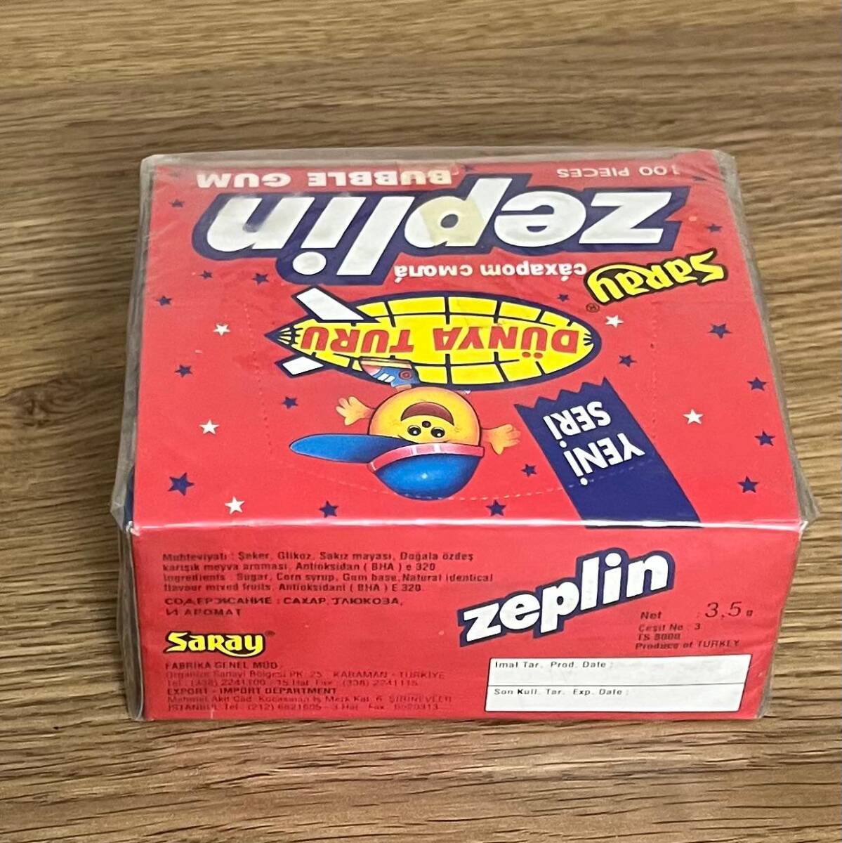 ZEPLİN Dünya Turu (SARAY) 1996 Şekerli Sakız Açılmamış Kutu # SKZ1829 - 6