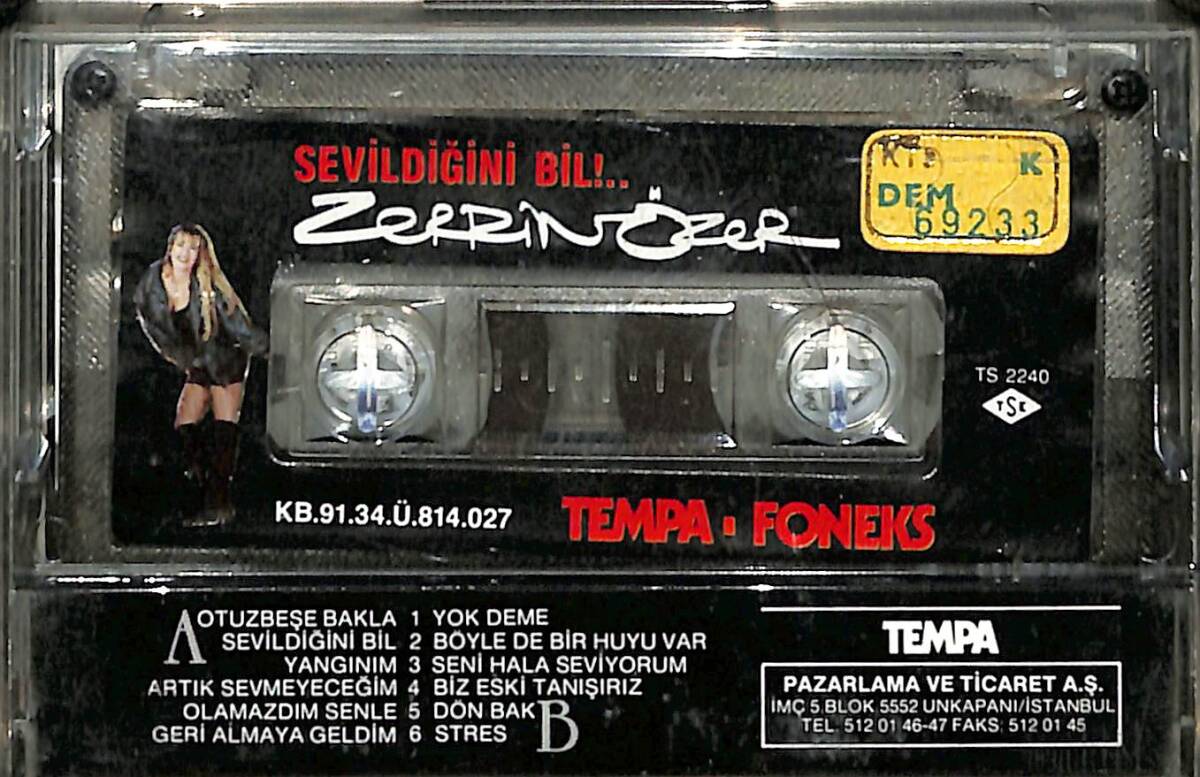 Zerrin Özer - Sevildiğini Bil Orijinal Kaset (İkinci El) * Sarı Bandrol * KST30570 - 2