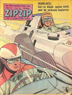 ZIPZIP, 7den 77e Kadar Her Gencin Mecmuası 1 Mayıs 1965 Sayı 53 - Beş Yarış - Yaman Gazeteci Rik NDR78419 - 1