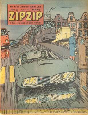ZIPZIP, 7den 77e Kadar Her Gencin Mecmuası 19 Aralık 1964 Sayı 34 - Acar Cekin Maceraları NDR78442 - 1