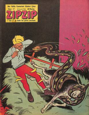 ZIPZIP, 7den 77e Kadar Her Gencin Mecmuası 25 Aralık 1965 Sayı 87 - Siyah Tılsım - Canavarın Gölgesi NDR78394 - 1