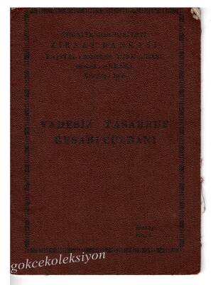Ziraat Bankası 1958 Yılı Hesap Cüzdanı EFM706 - 3