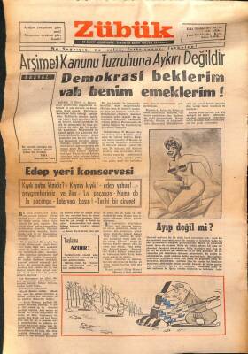 Zübük Haftalık Siyasi Mizah Gazetesi 12 Mart 1962 Sayı6 - Hayırlı Evlat Yazan Aziz Nesin NDR61950 - 2