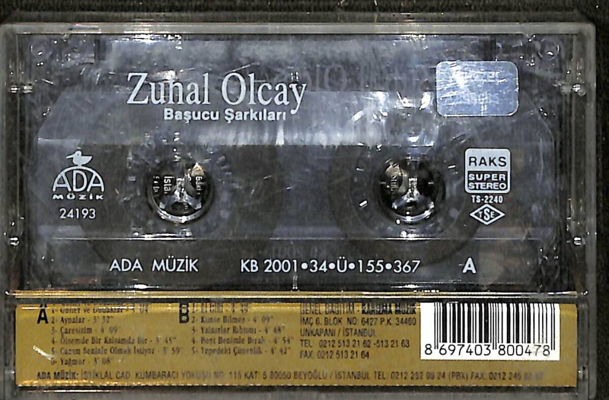 Zuhal Olcay - Başucu Şarkıları Kaset (İkinci El Kaset) KST29713 - 2