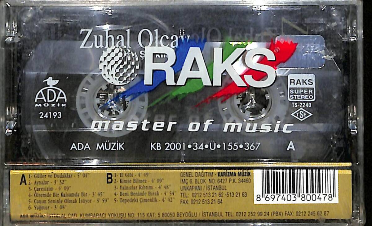 Zuhal Olcay - Başucu Şarkıları Kaset (Sıfır Kaset) KST29562 - 2
