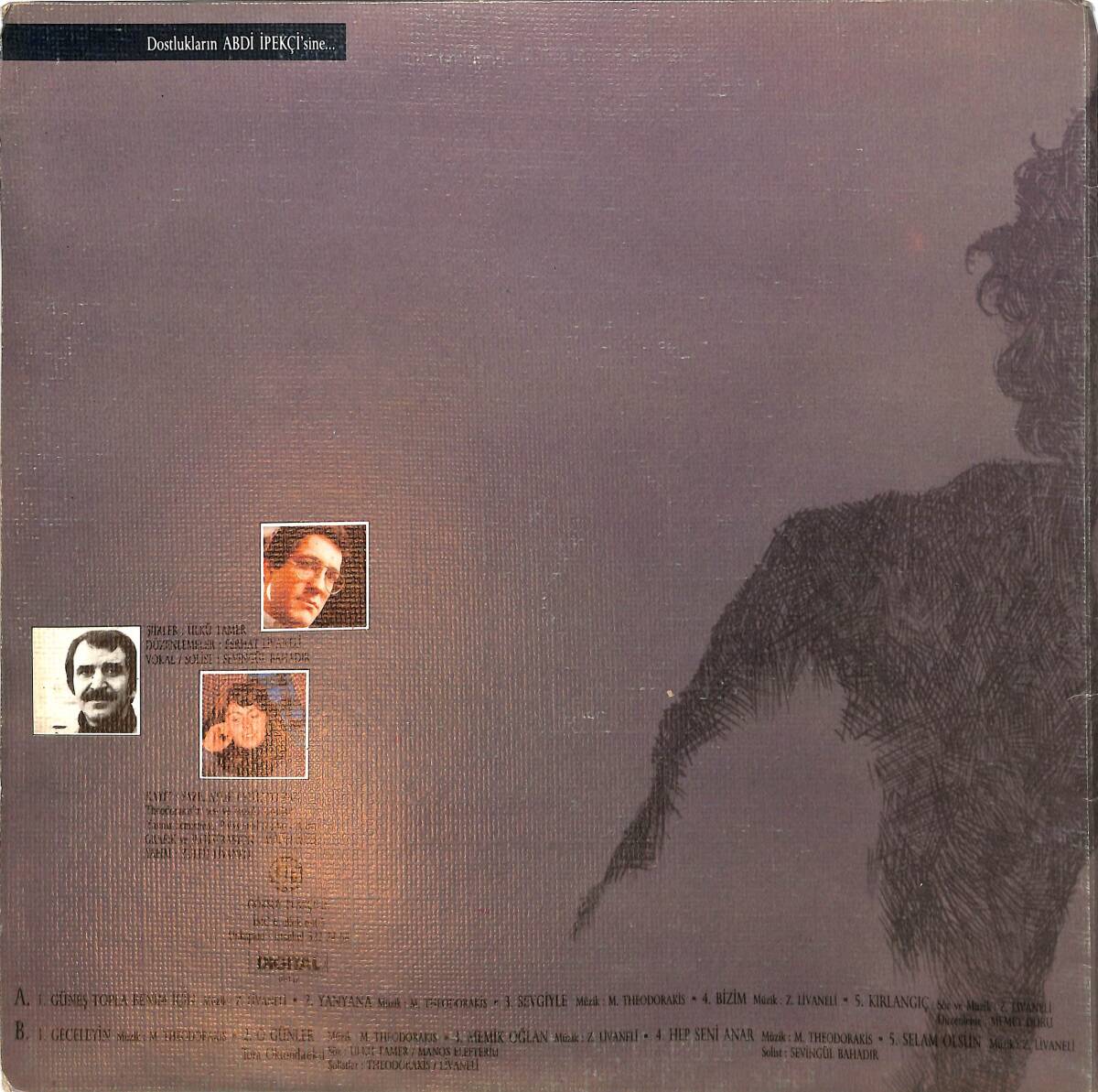 Zülfü Livaneli, Mikis Theodorakis - Güneş Topla Benim İçin LP PLAK (10/8.5) PLK25925 - 2