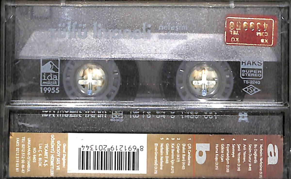 Zülfü Livaneli - Nefesim Nefesine Orijinal Kaset (İkinci El) * IDA Müzik -Kırmızı Bandrol - 1998 * KST30173 - 2
