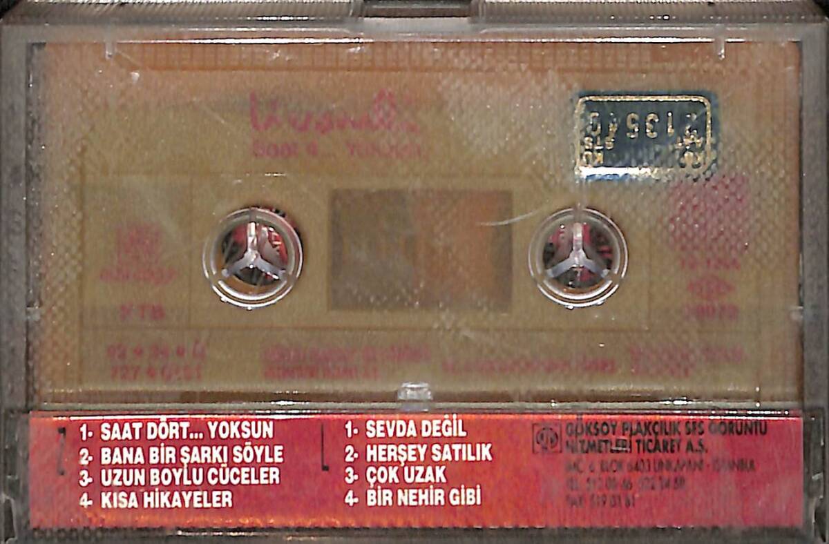 Zülfü Livaneli – Saat 4... Yoksun Orijinal Kaset (İkinci El) * Göksoy Basım - Mavi Bandrol - 1992 * KST31095 - 2
